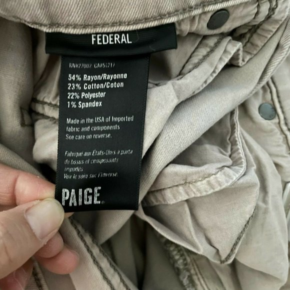 PAIGE Mens Light Brown Jeans  Size: 34 Straight Denim - Picture 5 of 10